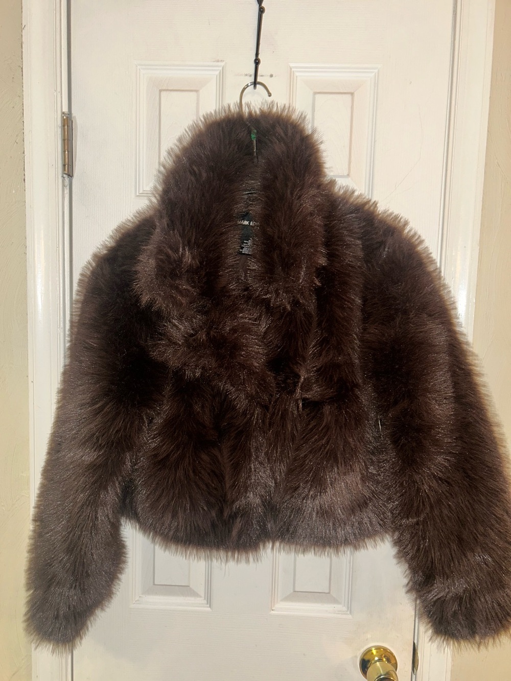FAUX FUR CHOCOLATE BROWN JACKET